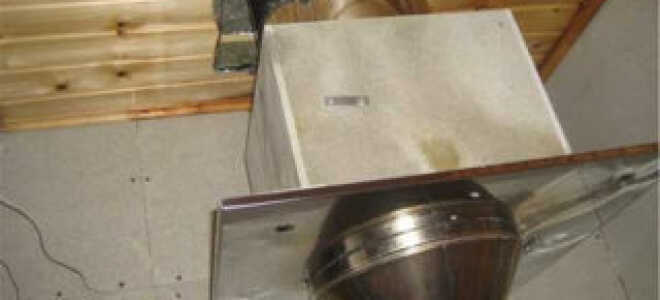 Монтаж потолочно-проходного узла для дымохода